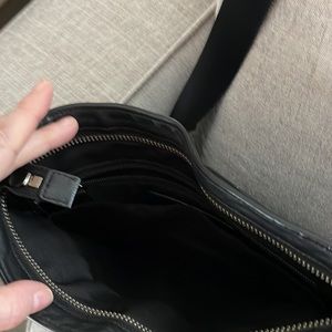 Black cross body bag with wallet